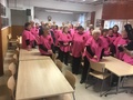 Tästä alkoi juhlamieli: Tiistain 03.10. viimeiset harjoitukset, juhla-asun sovitus ja juhlakuvaus.
